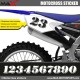 HOLESHOT set of 3 Motocross Racing Number Sticker for Yamaha