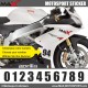 MOTOGP set of 3 Racing Number Sticker for Ducati Yamaha Honda Kawasaki
