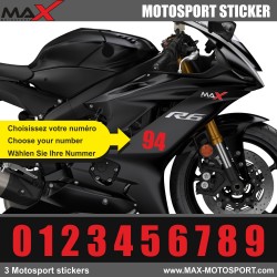 MOTOGP set of 3 Racing Number Sticker for Ducati Yamaha Honda Kawasaki