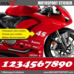 3 Kopie von LE MANS Startnummer Aufkleber Ducati kawasaki Yamaha Honda