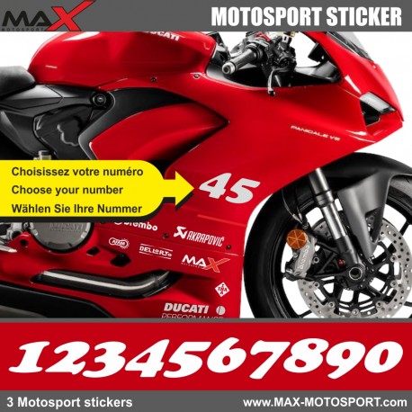 3 Kopie von LE MANS Startnummer Aufkleber Ducati kawasaki Yamaha Honda