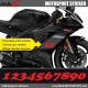 LE MANS Sticker Numero de course pour Ducati Yamaha Honda Suzuki Kawasaki  en 3 exemplaires