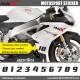 MUGGELO set of 3 Racing Number Sticker for Ducati Yamaha Honda Kawasaki