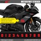 BRNO set of 3 Racing Number Sticker for Ducati Yamaha Honda Kawasaki