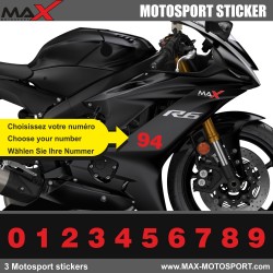3 Kopie von MOTEGI Startnummer Aufkleber Ducati kawasaki Yamaha Honda