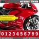 3 Kopie von SILVERSTONE Startnummer Aufkleber Ducati kawasaki Yamaha Honda