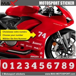 3 Kopie von SILVERSTONE Startnummer Aufkleber Ducati kawasaki Yamaha Honda