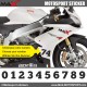 3 Kopie von SILVERSTONE Startnummer Aufkleber Ducati kawasaki Yamaha Honda
