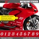 3 Kopie von MOTEGI Startnummer Aufkleber Ducati kawasaki Yamaha Honda