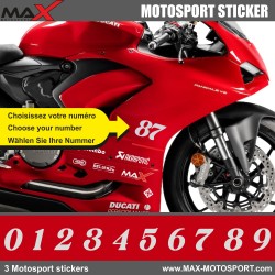 3 Kopie von MOTEGI Startnummer Aufkleber Ducati kawasaki Yamaha Honda