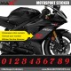 3 Kopie von MOTEGI Startnummer Aufkleber Ducati kawasaki Yamaha Honda