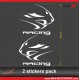 2 APRILIA RACING sticker 295 mm RS4 RSV4 TUONO SHIVER DORSODURO