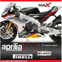 Aufkleber Sticker Pack 8 APRILIA logo RS4 RSV4 TUONO SHIVER DORSODURO