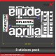 Aufkleber Sticker Pack 8 APRILIA logo RS4 RSV4 TUONO SHIVER DORSODURO