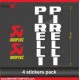 Aufkleber Sticker Pack 4 APRILIA logo RS4 RSV4 TUONO SHIVER DORSODURO