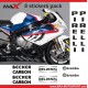 Aufkleber Pack 8 BMW Motorrad Motosport logo BECKER CARBON DELLORTO BREMBO PIRELLI S1000RR