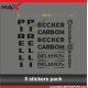 Aufkleber Pack 8 BMW Motorrad Motosport logo BECKER CARBON DELLORTO BREMBO PIRELLI S1000RR