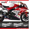 2 sticker BMW Motorrad logo Milwaukee S1000RR