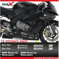 Aufkleber Pack 12 BMW Motorrad Motosport logo STAHLWILLE 3esy Ride Castrol 2D S1000RR