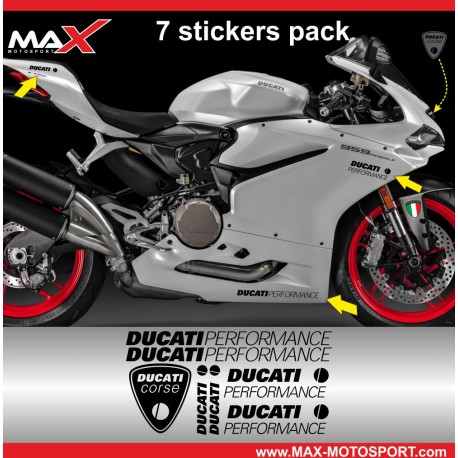 KIT 7 sticker Logo DUCATI PERFORMANCE PANIGALE MONSTER