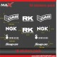 Aufkleber Pack 10 HONDA logo RK NGK Showa Denko Snap On GAS CBR600RR