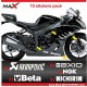 Aufkleber Pack 10 KAWASAKI logo AKRAPOVIC AXIO NGK NICHIRIN BETA NINJA Z900 Z650