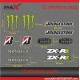 KIT 12 sticker KAWASAKI Logo MONSTER BRIDGESTONE MAGNETI MARELLI ZXRR