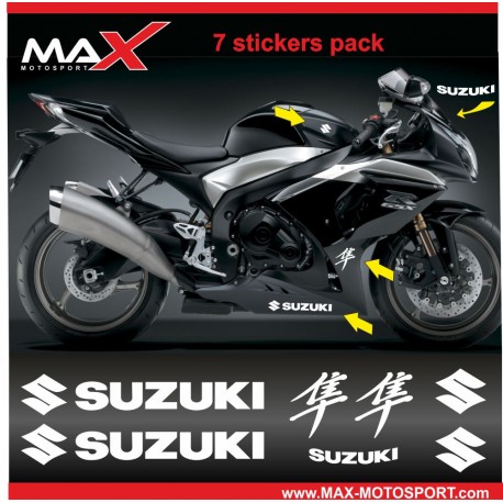 KIT 7 sticker SUZUKI Logo PACK HAYABUSA