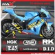 KIT 12 sticker SUZUKI Logo NGK AFAM RK MITSUBISHI DID YOSHIMURA GSX