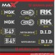 KIT 12 sticker SUZUKI Logo NGK AFAM RK MITSUBISHI DID YOSHIMURA GSX