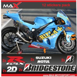Aufkleber Pack 12 SUZUKI LOGO PACK GSX 2D BRIGESTONE