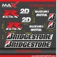 Aufkleber Pack 12 SUZUKI LOGO PACK GSX 2D BRIGESTONE