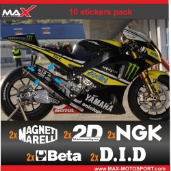 Aufkleber Pack 10 YAMAHA LOGO MAGNETI MARELLI 2D NGK DID BETA