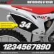 3 Kopie von XXX Startnummer Aufkleber Motocross Honda