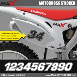 3 Kopie von XXX Startnummer Aufkleber Motocross Honda