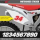 3 Kopie von XXX Startnummer Aufkleber Motocross Honda