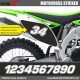 MXGP set of 3 Motocross Racing Number Sticker for Kawasaki