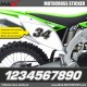 MXGP set of 3 Motocross Racing Number Sticker for Kawasaki