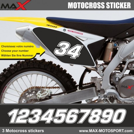 3 Kopie von MXGP Startnummer Aufkleber Motocross Suzuki