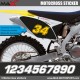 MXGP set of 3 Motocross Racing Number Sticker for Suzuki