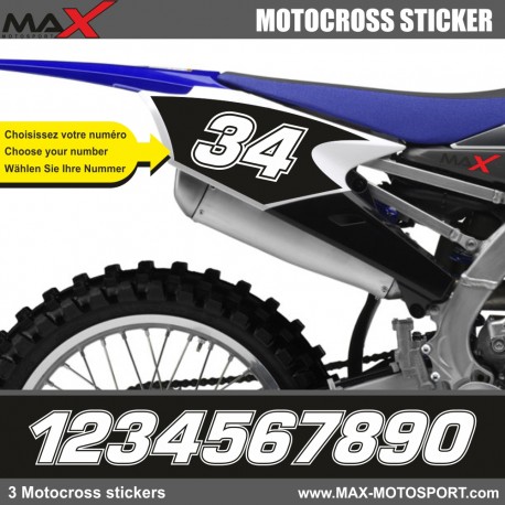 3 Kopie von MXGP Startnummer Aufkleber Motocross Yamaha
