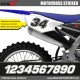 3 Kopie von MXGP Startnummer Aufkleber Motocross Yamaha
