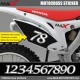 3 Kopie von MXDN Startnummer Aufkleber Motocross Honda