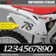 3 Kopie von MXDN Startnummer Aufkleber Motocross Honda