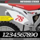 3 Kopie von MXDN Startnummer Aufkleber Motocross Honda
