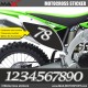 3 Kopie von MXDN Startnummer Aufkleber Motocross Kawasaki