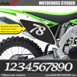 3 Kopie von MXDN Startnummer Aufkleber Motocross Kawasaki