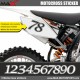 3 Kopie von MXDN  Startnummer Aufkleber Motocross KTM