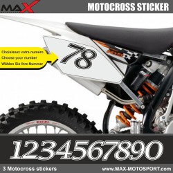 3 Kopie von MXDN  Startnummer Aufkleber Motocross KTM