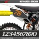 MXDN Sticker Numero de course Motocross KTM en 3 exemplaires